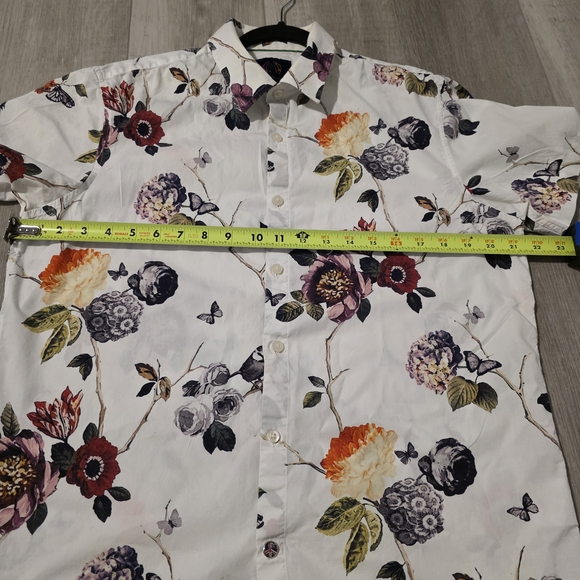 John Lennon Men's Floral Pattern Casual Shirt - Multicolor - Picture 7 of 11